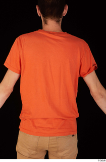 Falcon White casual orange t shirt upper body 0006.jpg